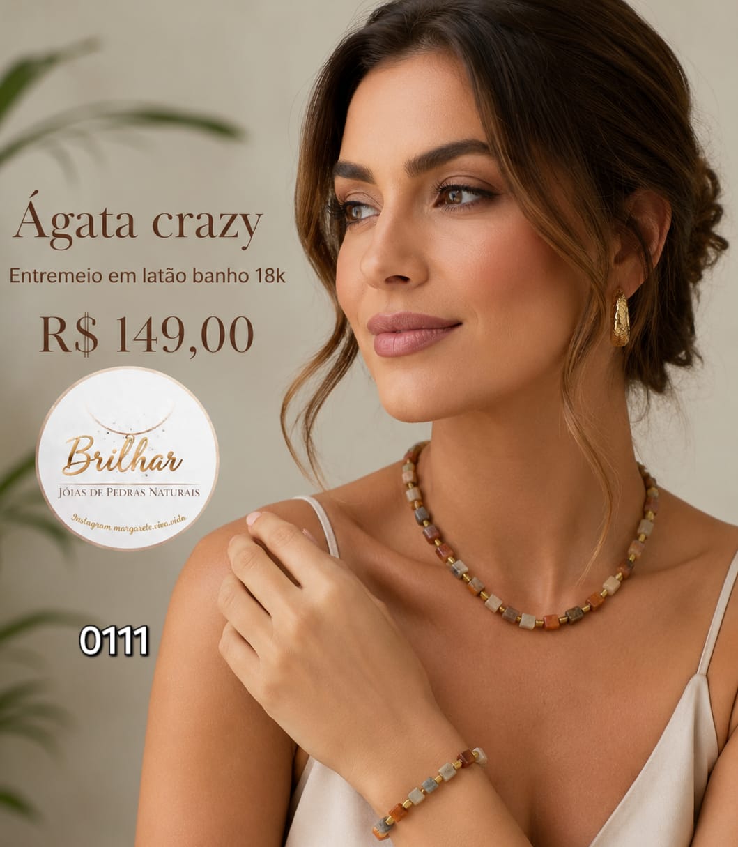 Colar 0111 — Ágata Crazy